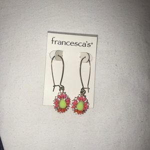 Francesca’s neon dangle earrings